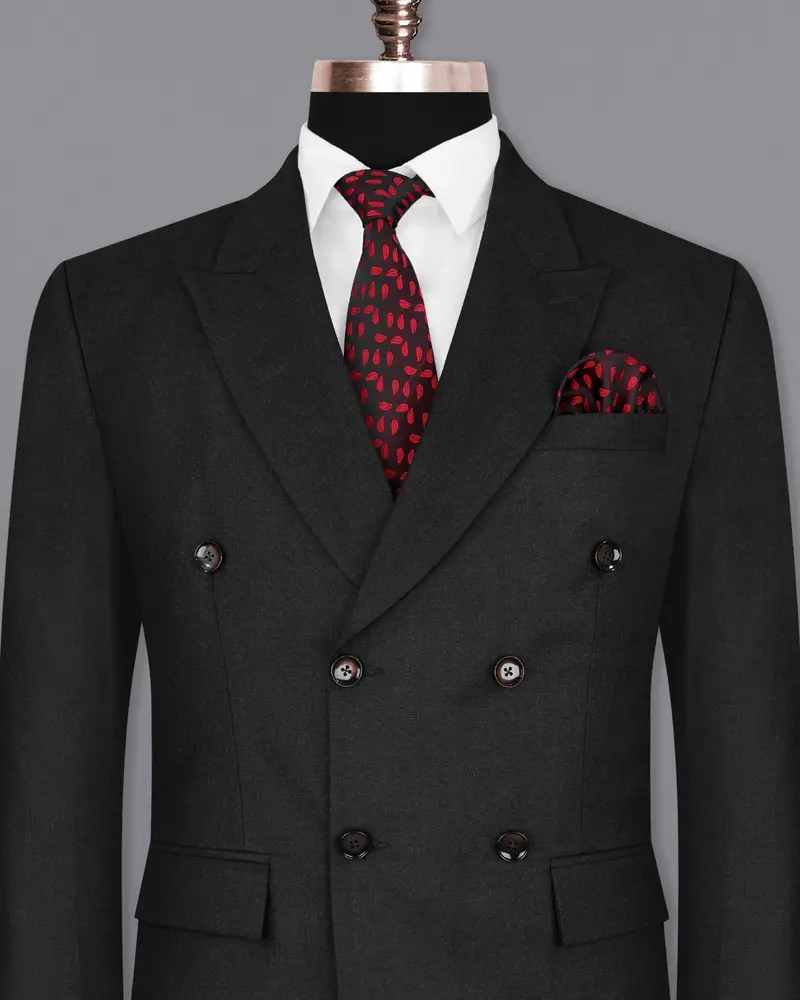 Charcoal Grey Double Breasted Blazer 2