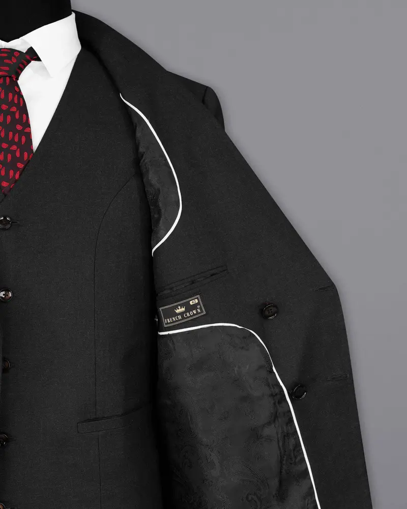 Charcoal Grey Double Breasted Blazer 7