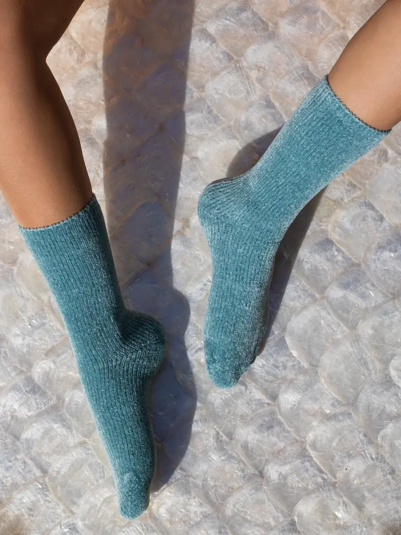 Chenille Green Teal 1