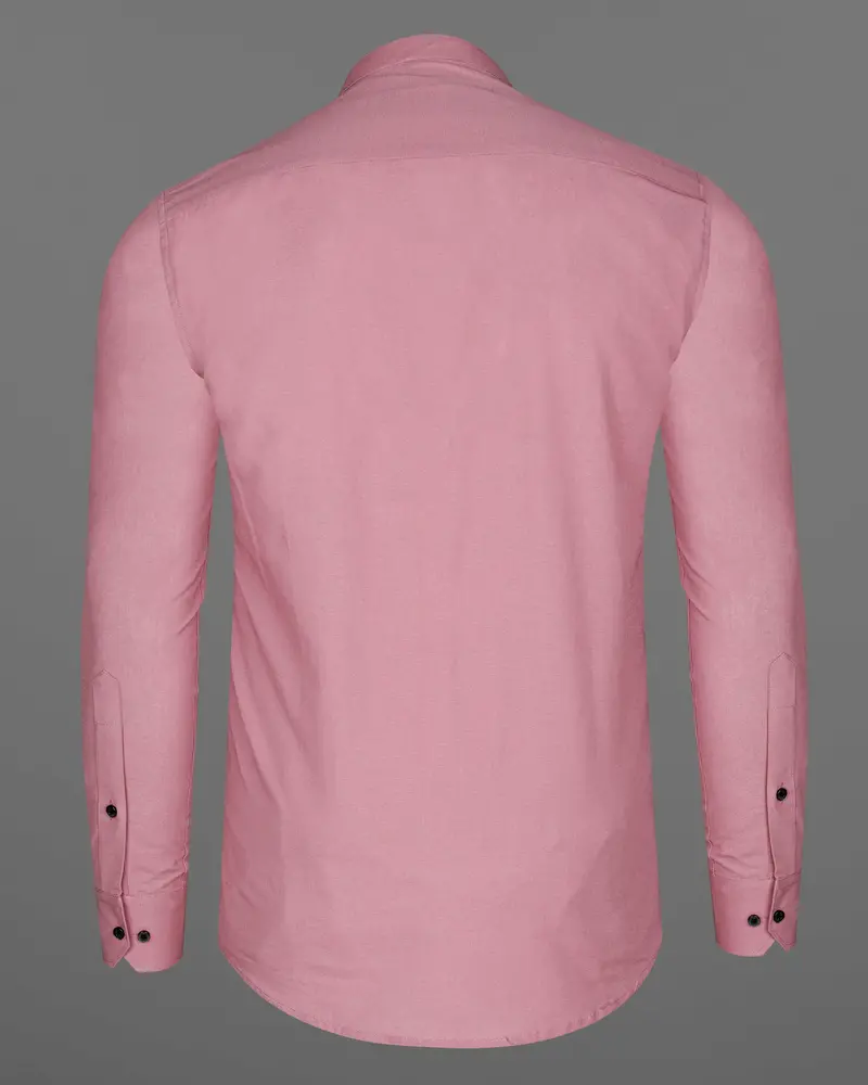 Chestnut Pink Embroidered Luxurious Linen Designer Shirt 7