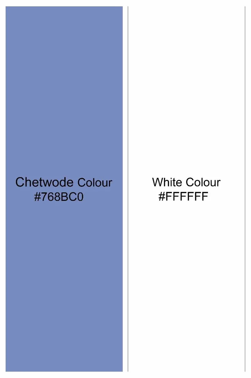 Chetwode Blue Striped And Bright White Striped Premium Cotton Designer Shirt 9