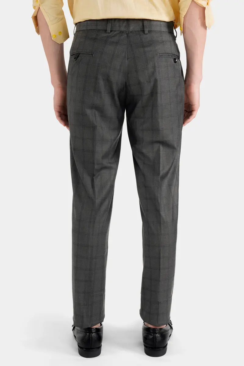 Chicago Gray Checkered Wool Rich Pant 5