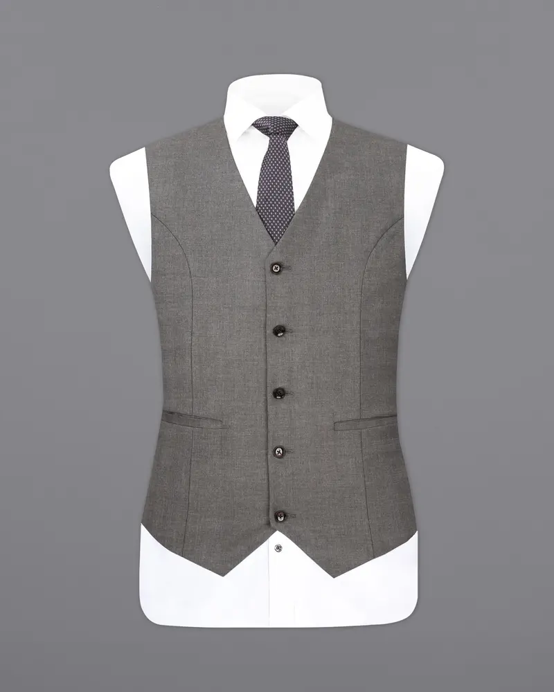 Chicago Gray Textured Waistcoat 2