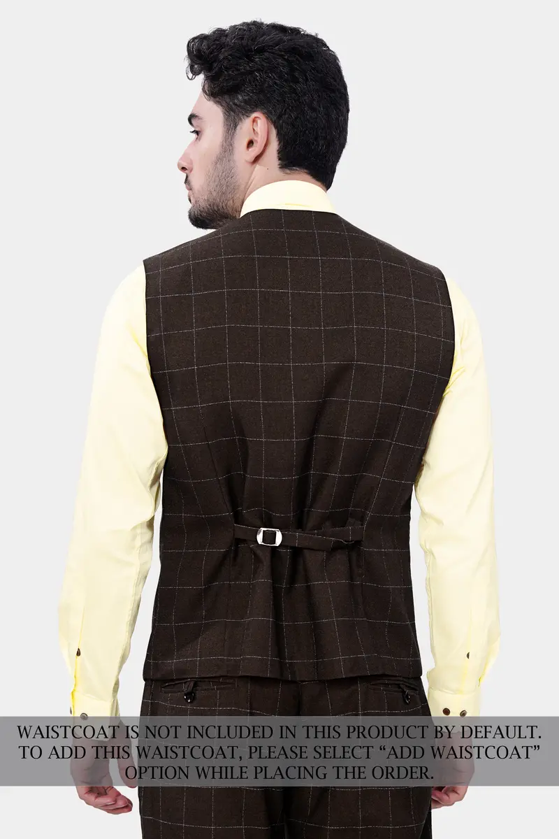 Chicory Brown Windowpane Wool Rich Suit 10