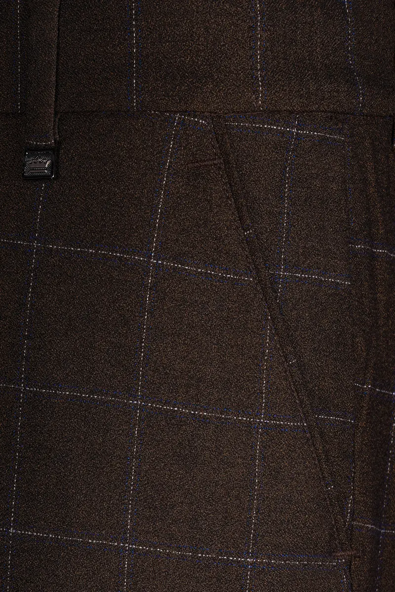 Chicory Brown Windowpane Wool Rich Suit 14