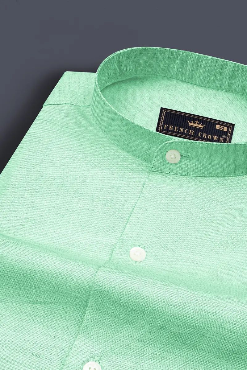 Chinook Green Luxurious Linen Shirt 1