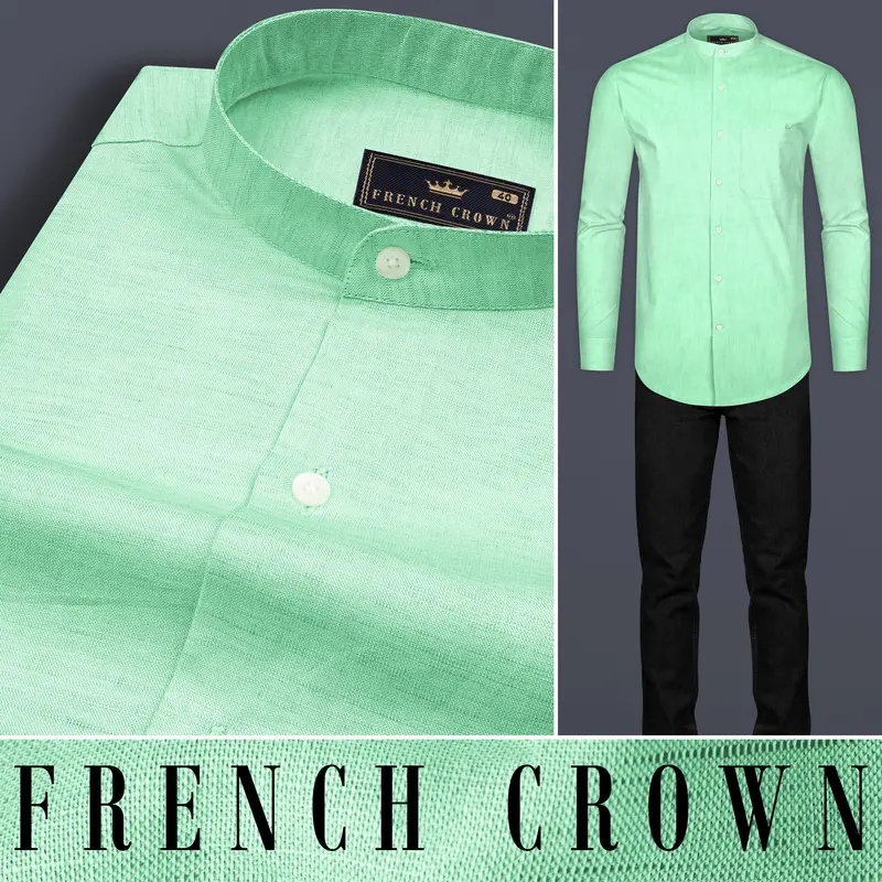 Chinook Green Luxurious Linen Shirt 10