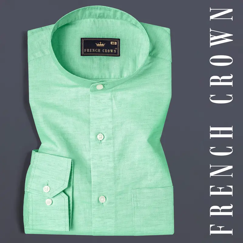 Chinook Green Luxurious Linen Shirt 7