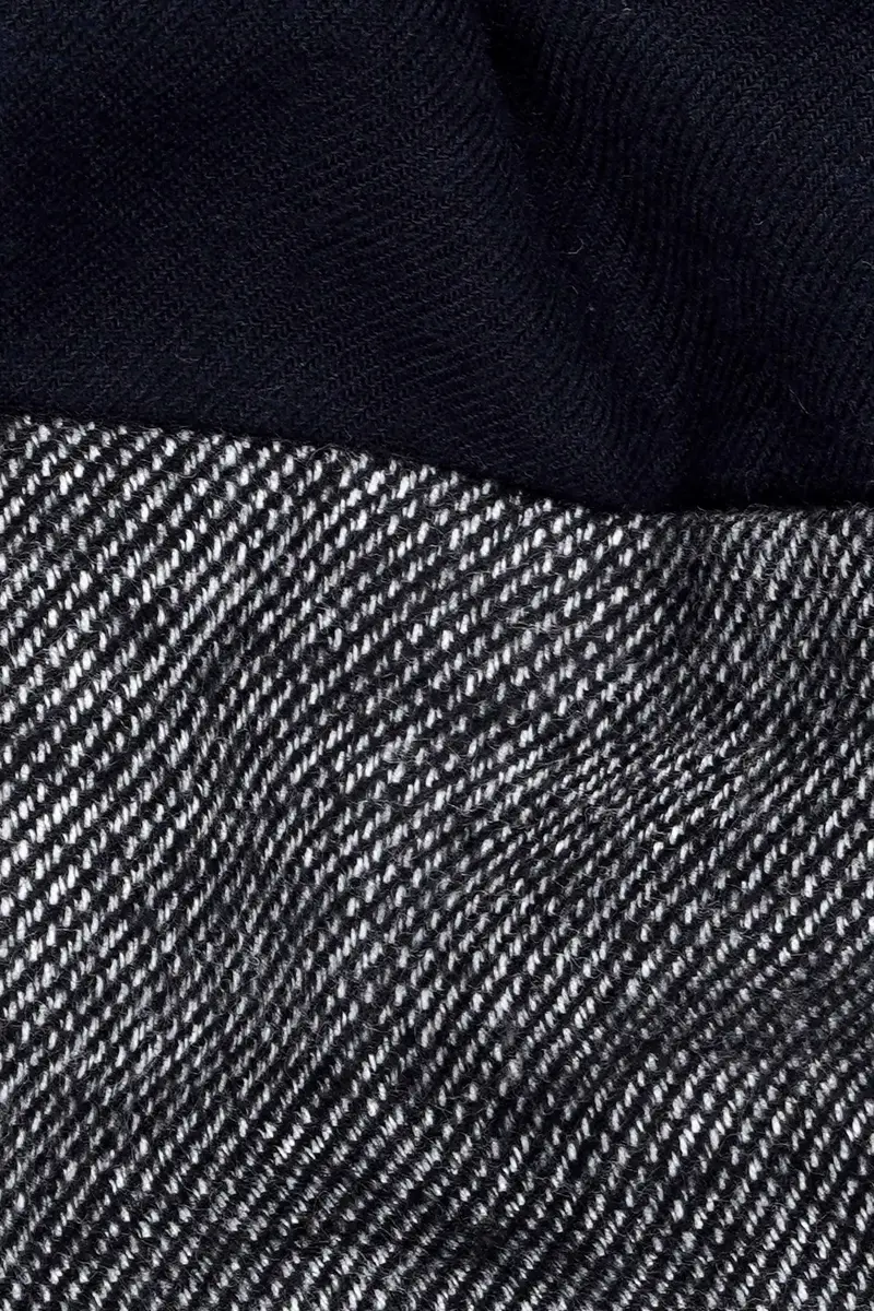 Cinder Blue And Nobel Gray Flannel Designer Hoodie Shirt 3