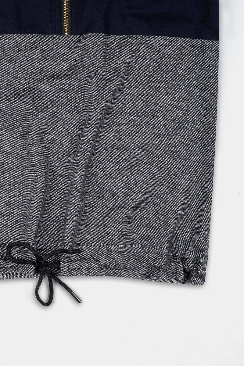 Cinder Blue And Nobel Gray Flannel Designer Hoodie Shirt 5