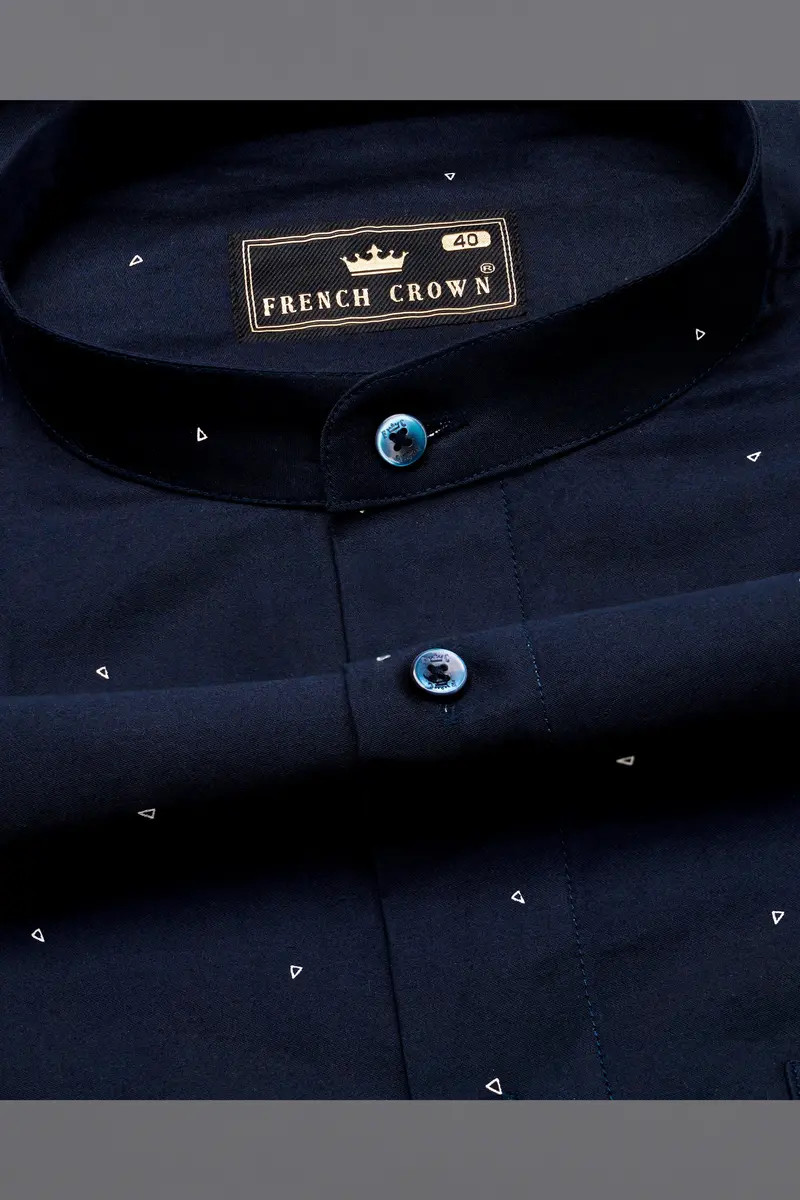 Cinder Blue And White Super Soft Premium Cotton Shirts 4
