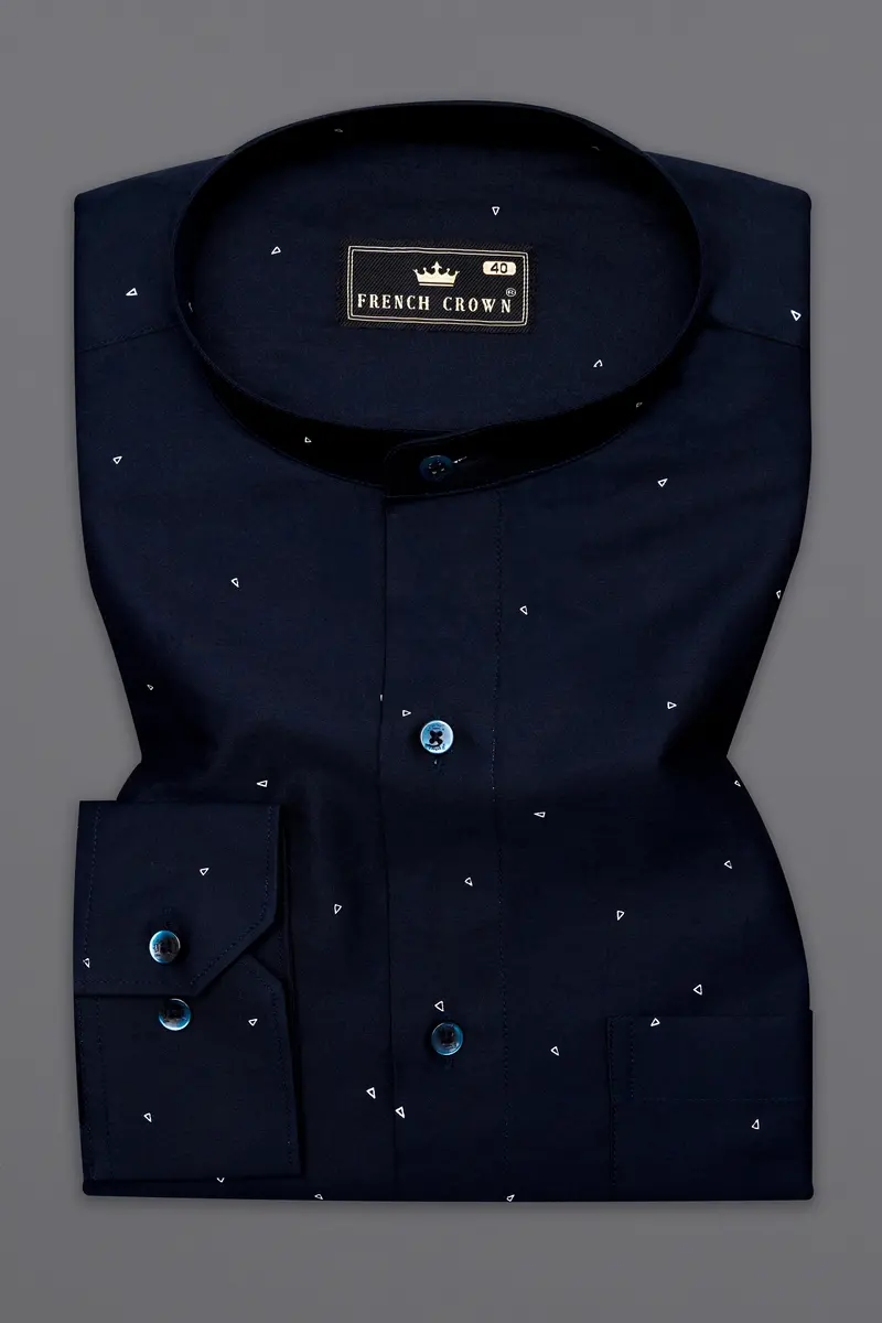 Cinder Blue And White Super Soft Premium Cotton Shirts 5