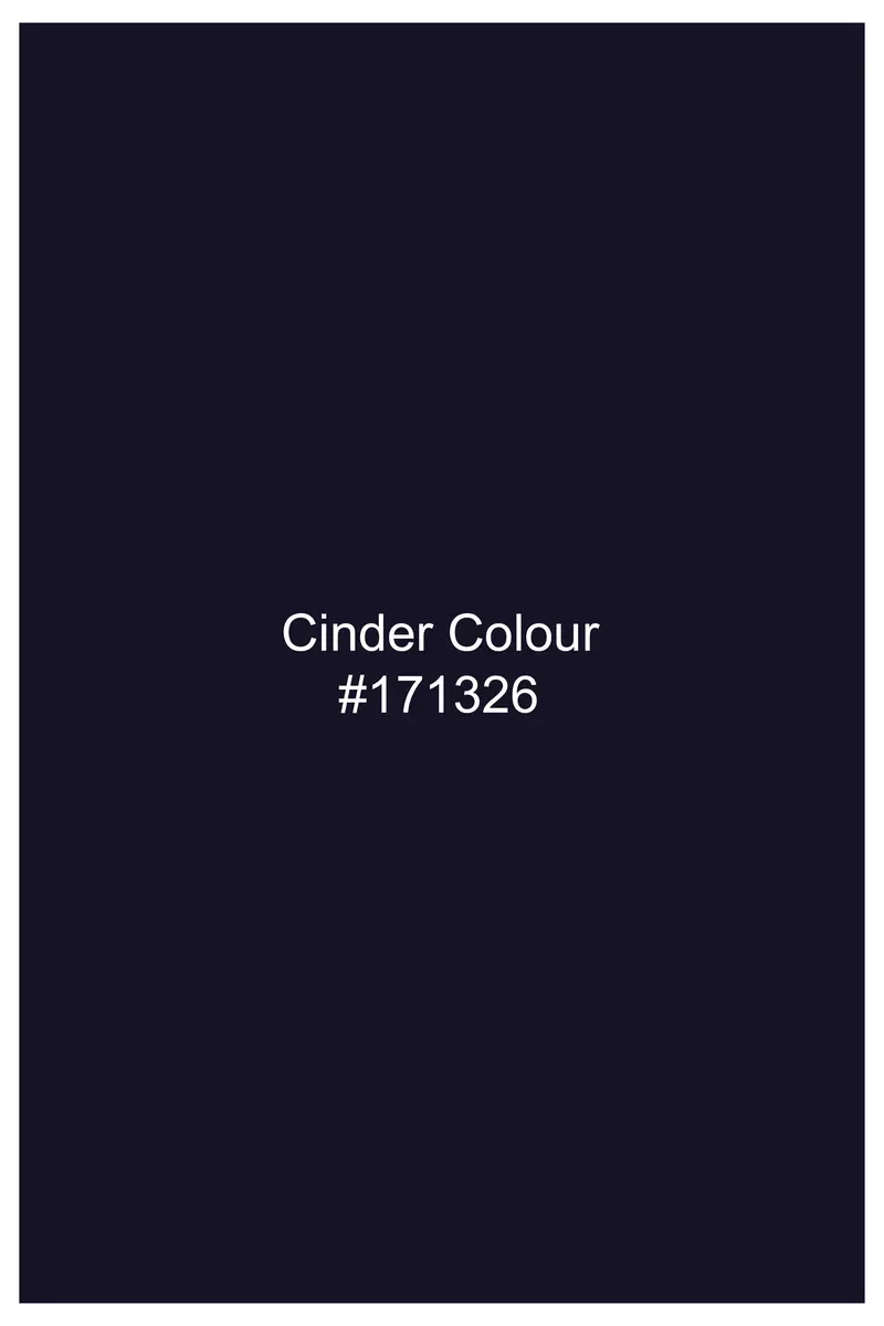 Cinder Blue Dobby Textured Premium Giza Cotton Kurta Shirt 6