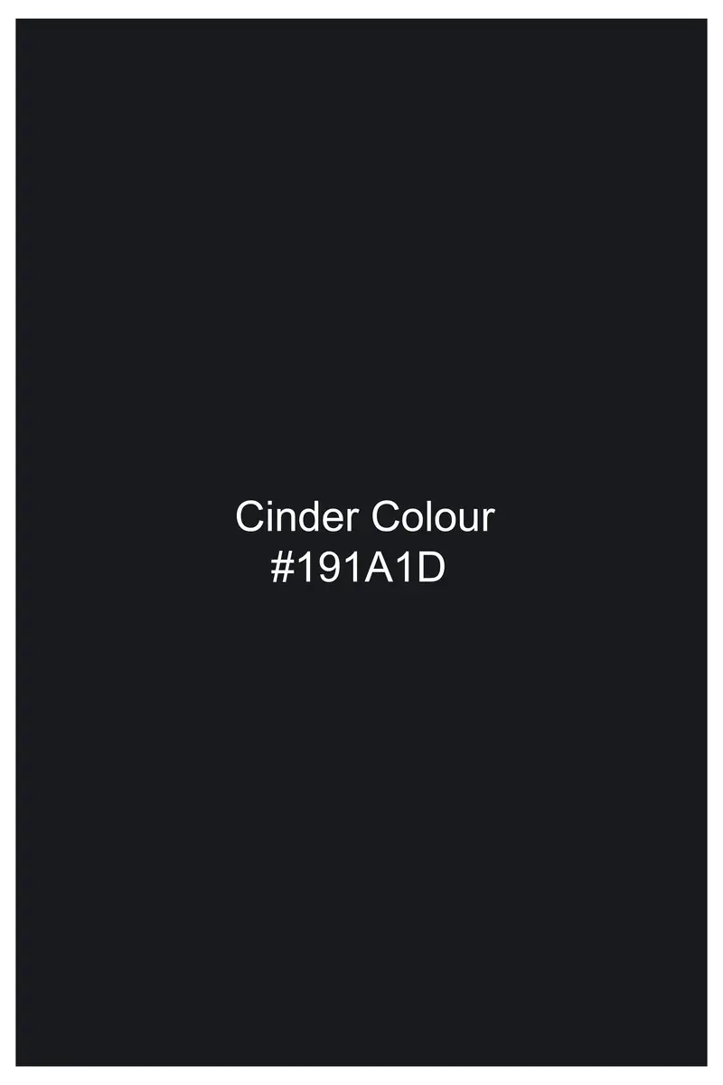 Cinder Blue Jacquard Textured Premium Cotton Shirt 8