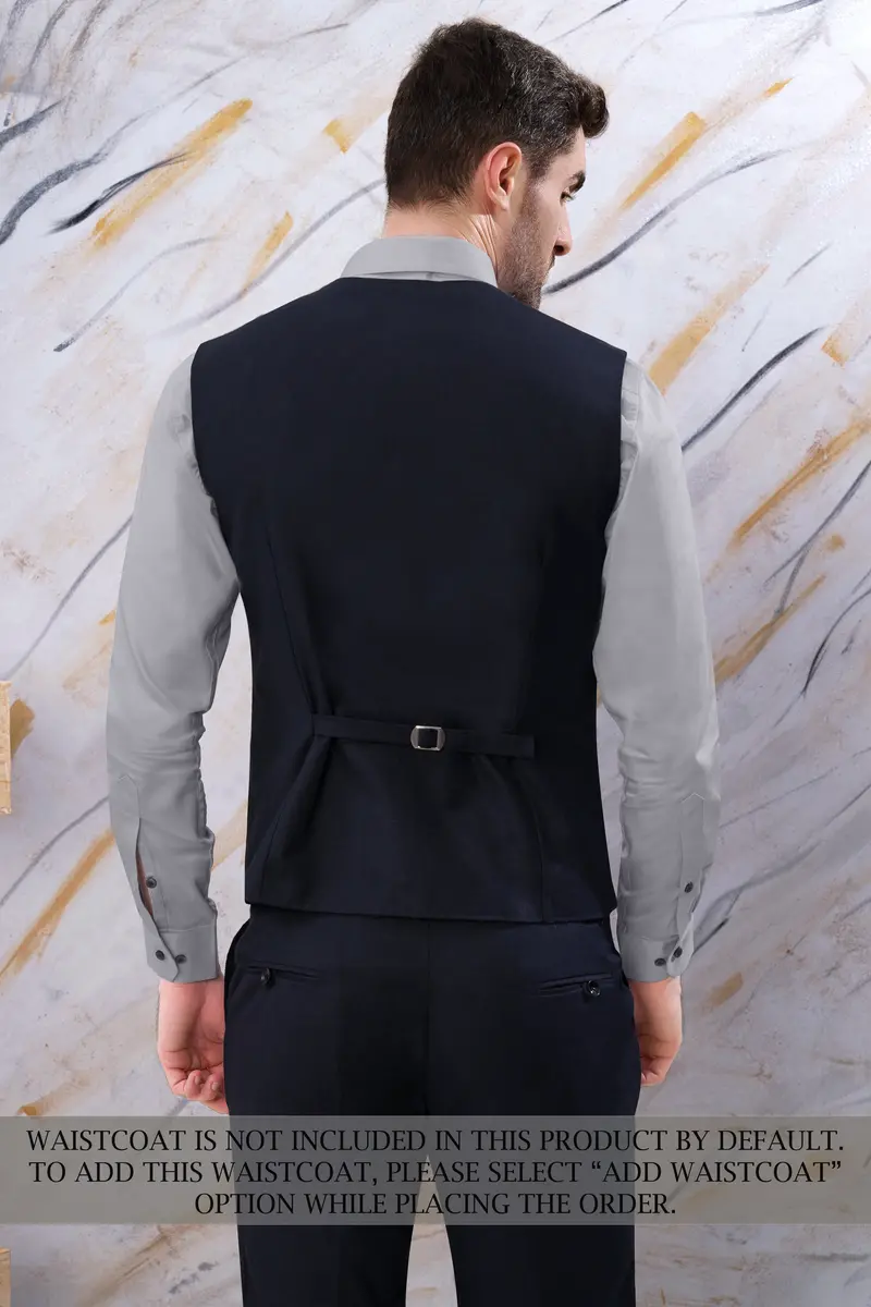 Cinder Blue Premium Cotton Single Breasted Sports Suit 10