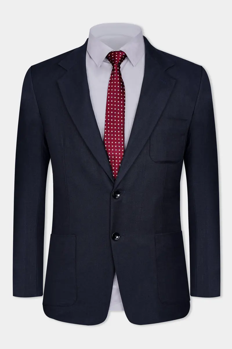 Cinder Blue Premium Cotton Single Breasted Sports Suit 12
