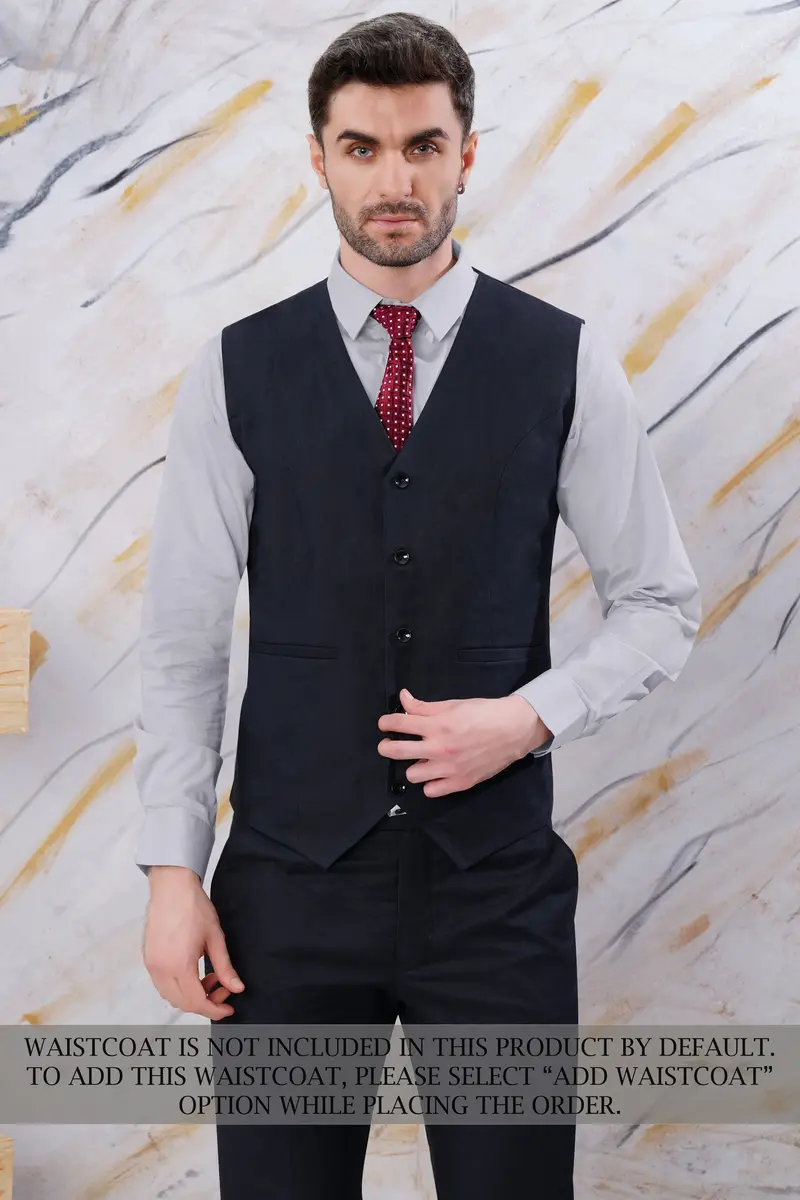 Cinder Blue Premium Cotton Single Breasted Sports Suit 9