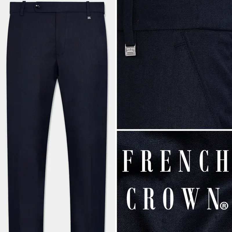 Cinder Blue Premium Cotton Stretchable Waistband Pant 1