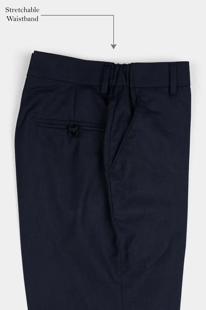 Cinder Blue Premium Cotton Stretchable Waistband Pant 6