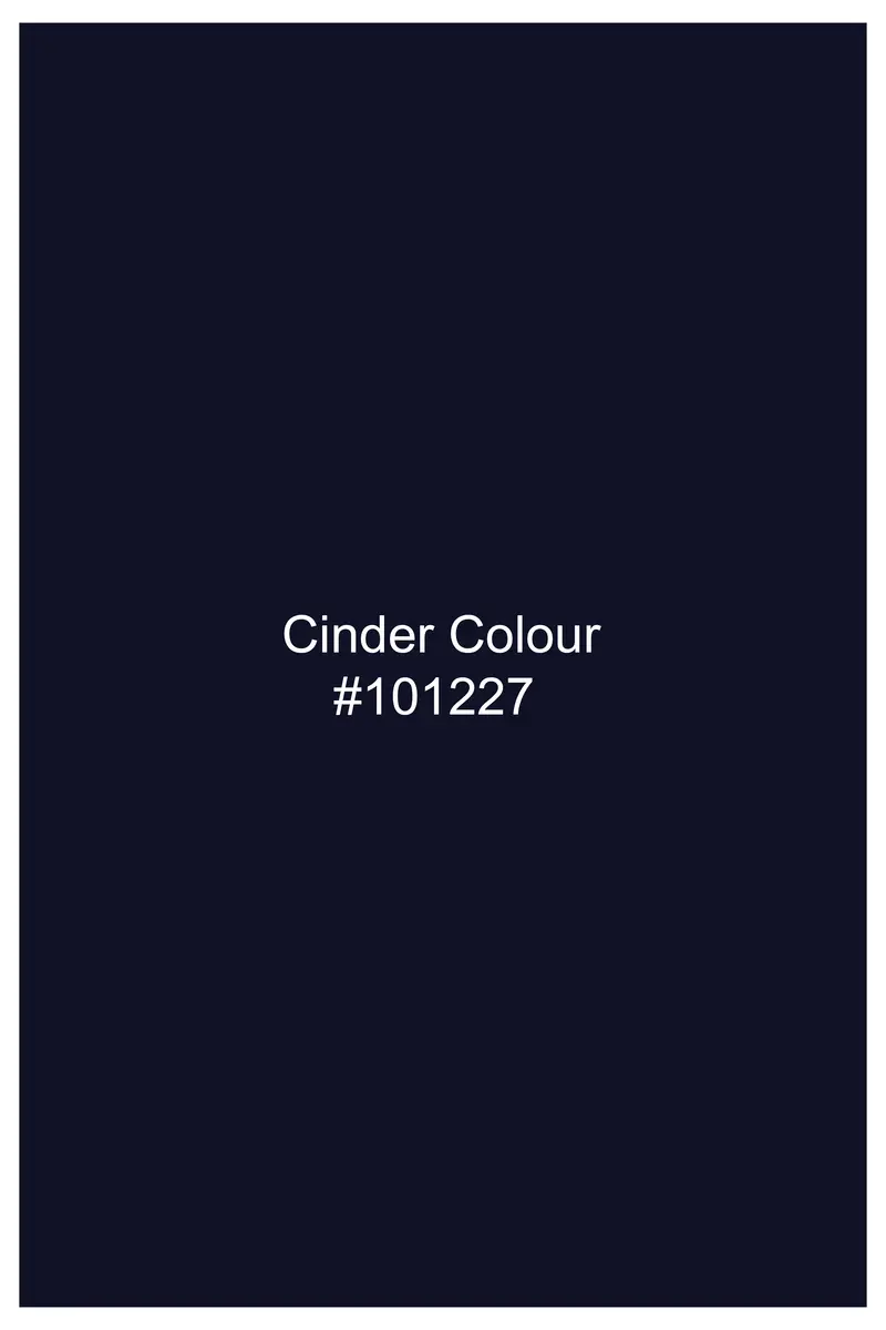 Cinder Blue Solid Cotton Stretchable Waistband Pant 8