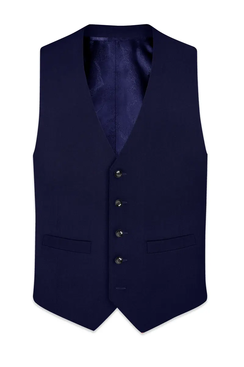 Cinder Blue Wool Rich Waistcoat 2