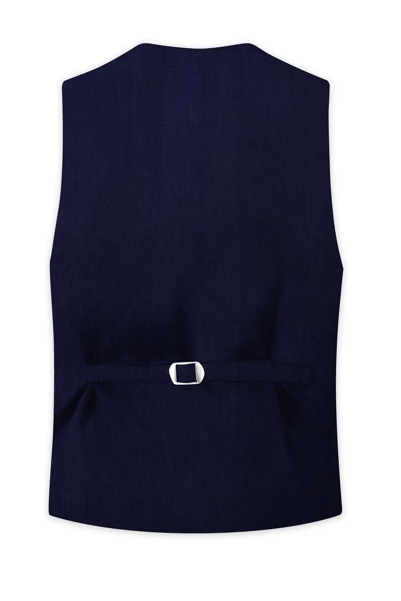 Cinder Blue Wool Rich Waistcoat 4