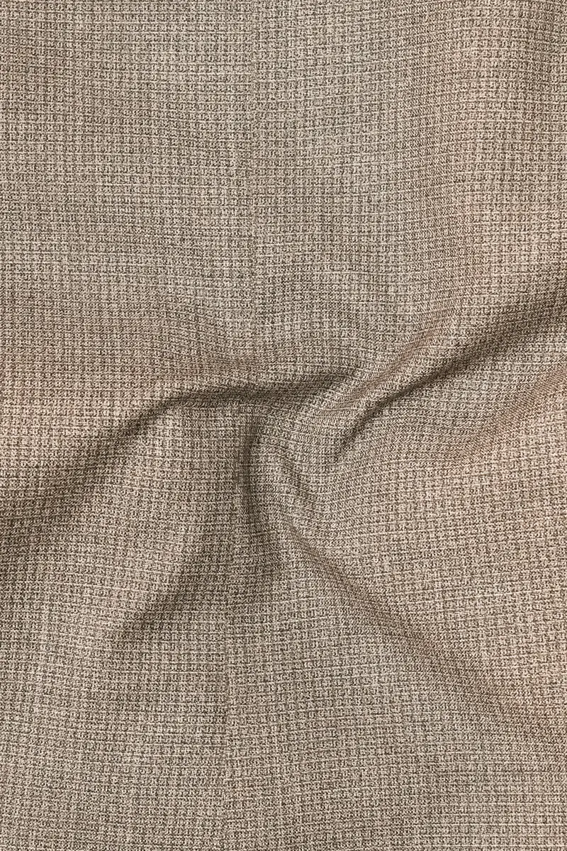 Cinereous Brown Textured Wool Rich Single Breasted Blazer 3