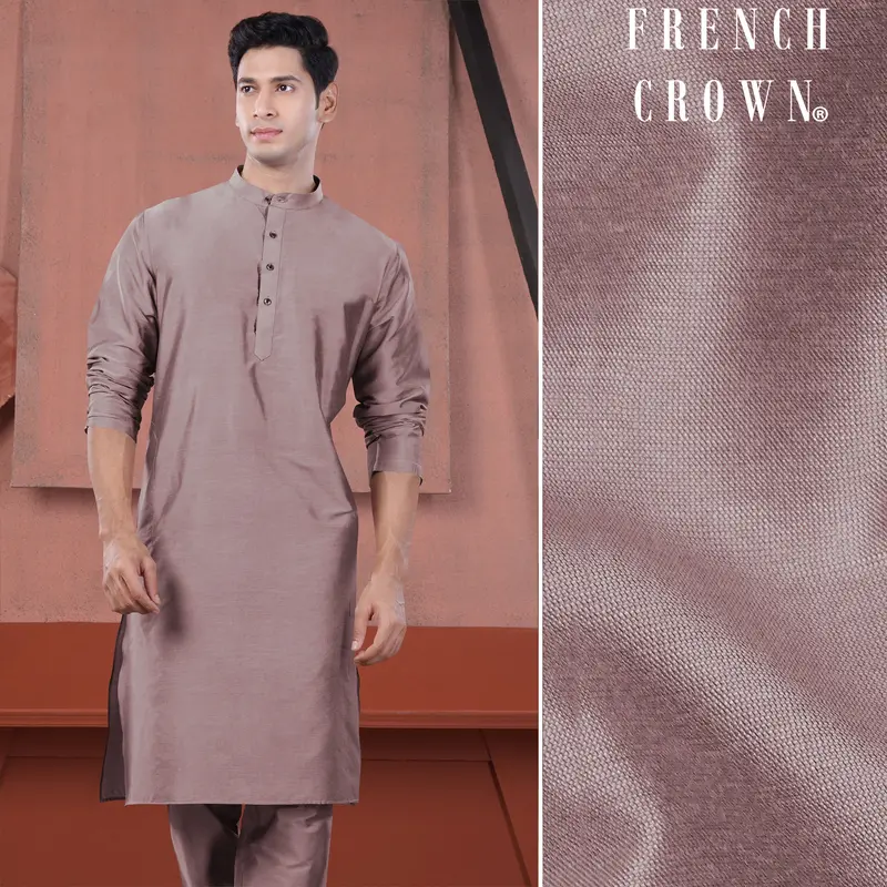 Cinereous Peach Subtle Sheen Viscose Kurta 1