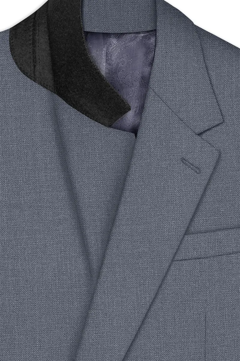Cineris-Shuttle Gray Luxurious Linen Single Breasted Stretchable Traveler Blazer 4