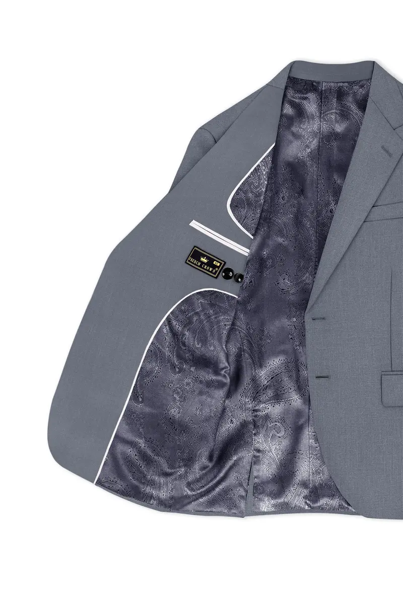 Cineris-Shuttle Gray Luxurious Linen Single Breasted Stretchable Traveler Blazer 5