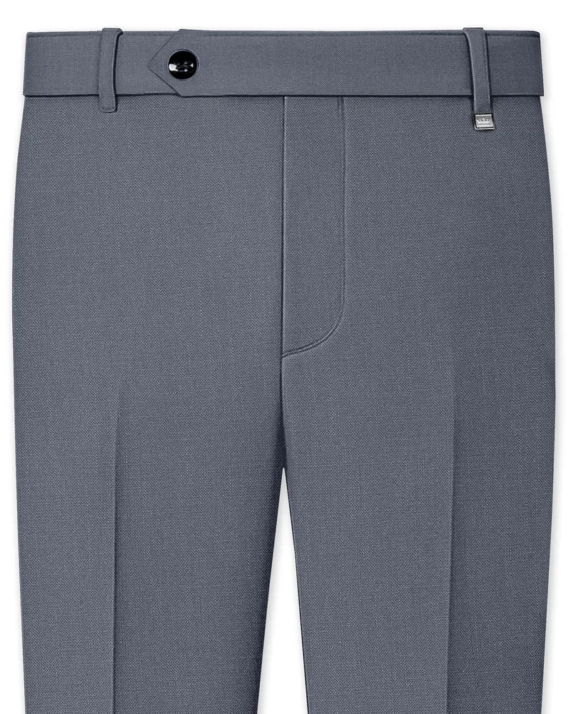 Cineris-Shuttle Gray Luxurious Linen Stretchable Waistband Pant 1