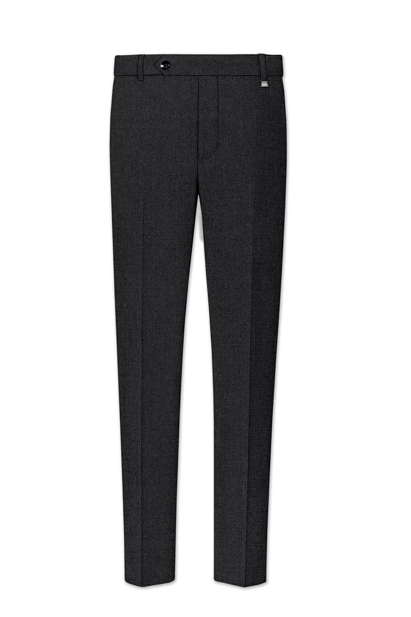 Cinerro-Mine Shaft Gray Textured Tweed Double Breasted Suit 13