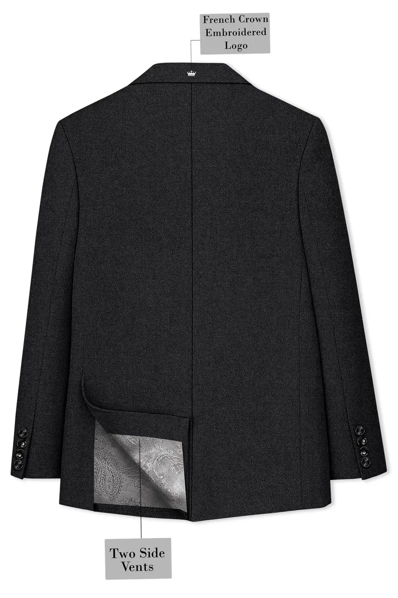 Cinerro-Mine Shaft Gray Textured Tweed Single Breasted Sports Blazer 8
