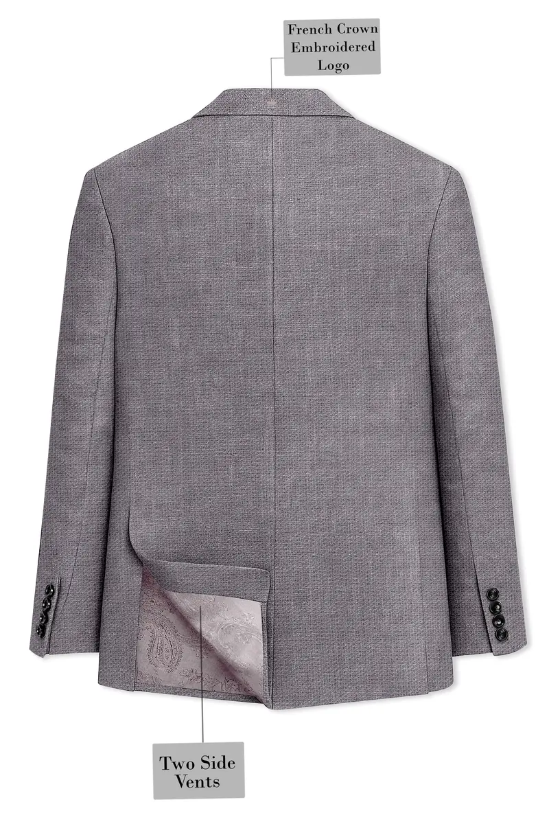 Cinerro-Monsoon Gray Luxurious Linen Single Breasted Sports Blazer 9