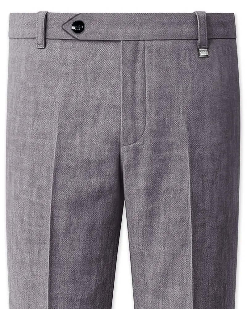 Cinerro-Monsoon Gray Luxurious Linen Stretchable Waistband Pant 1
