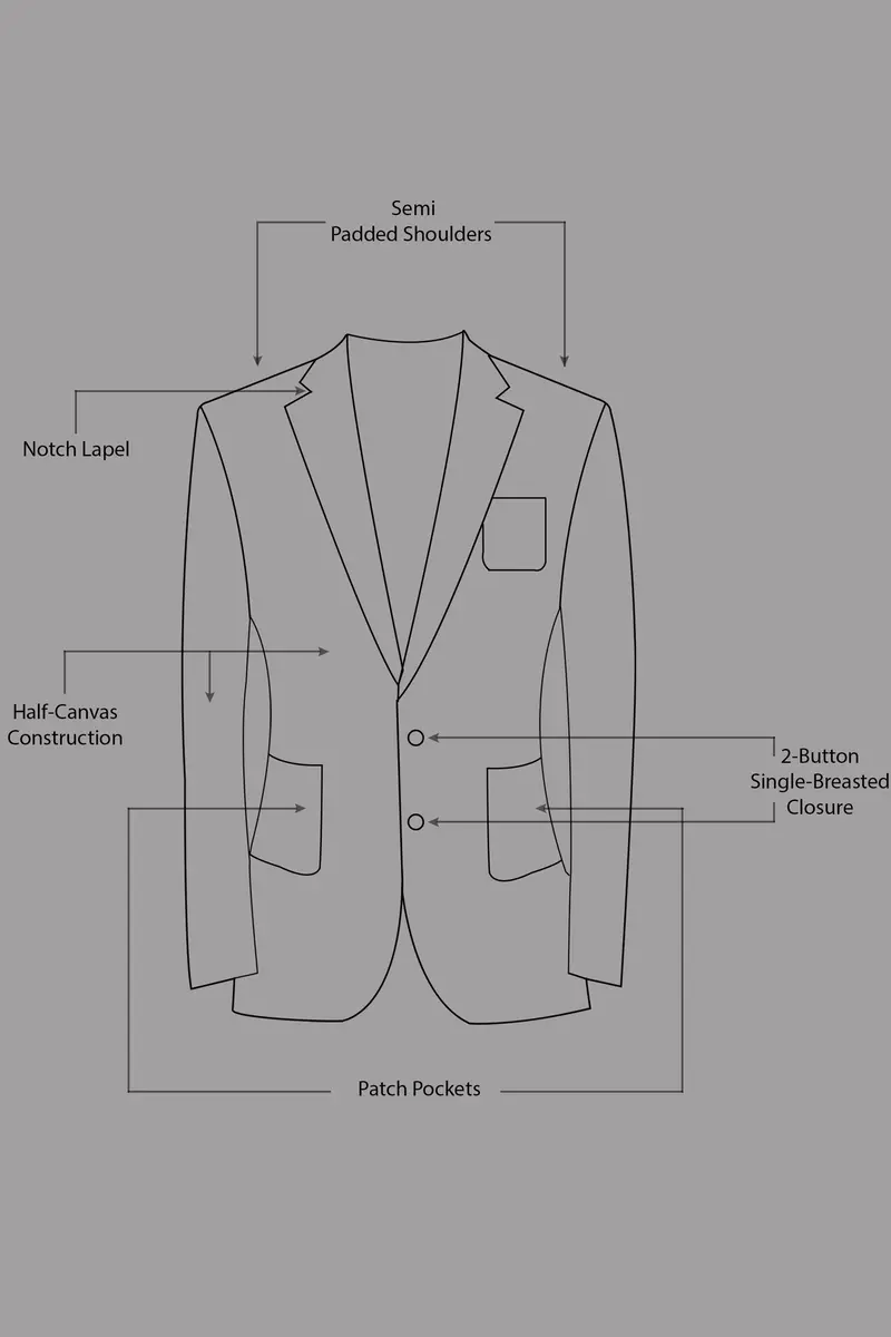 Cinerro-Shark Gray Plaid Tweed Single Breasted Sports Suit 21