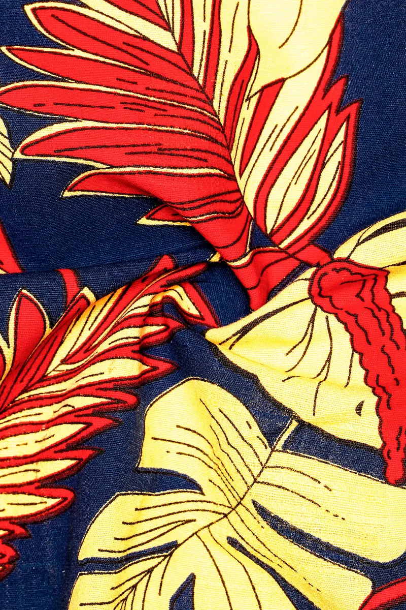 Citrus Splash-Primrose Yellow And Martinique Blue Funky Printed Lightweight Premium Cotton Multicolor Casual Shirt 3