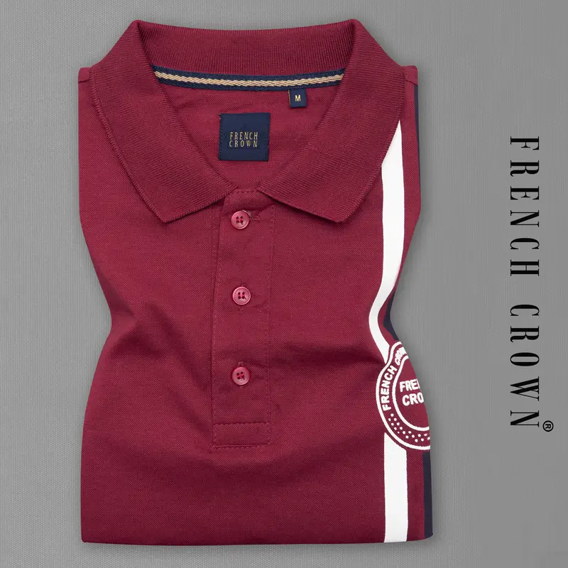 Claret Maroon Mercerised Pique Polo 1