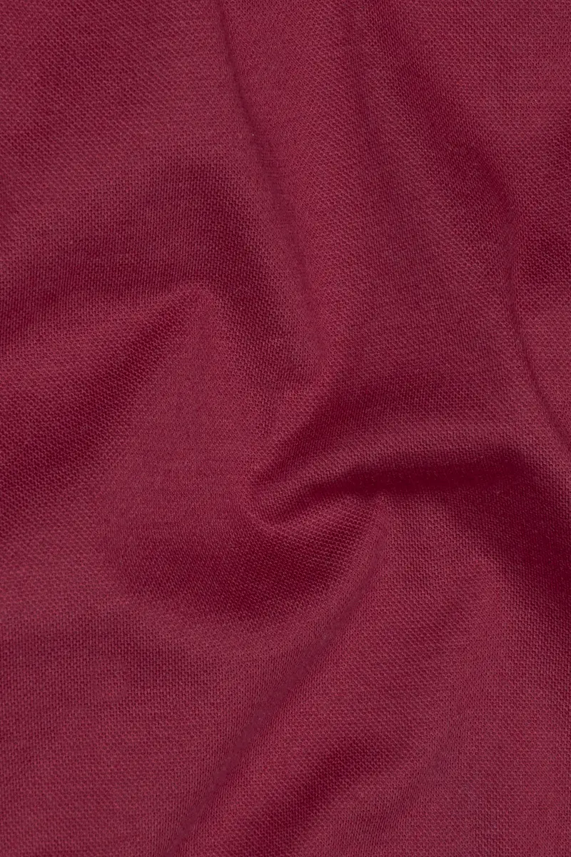 Claret Maroon Mercerised Pique Polo 3