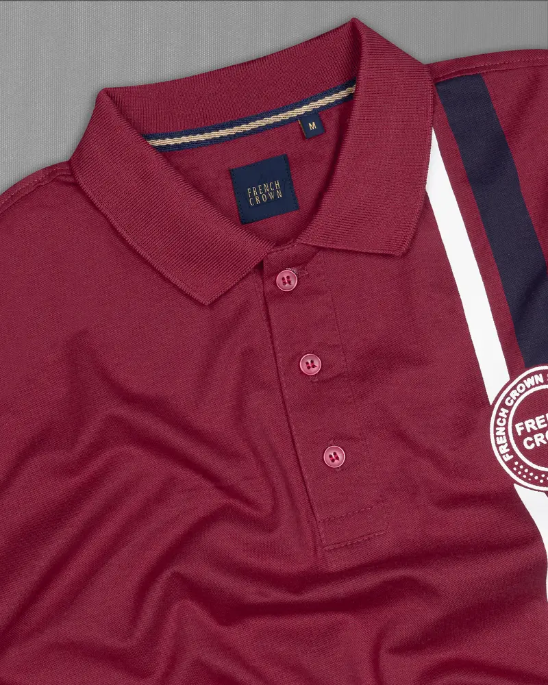 Claret Maroon Mercerised Pique Polo 5