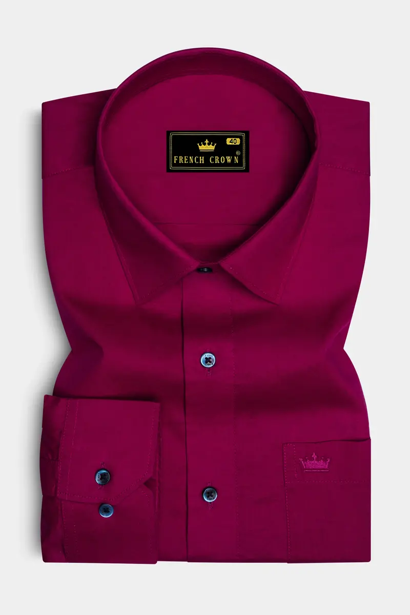Claret Maroon Super Soft Premium Cotton Shirt 4