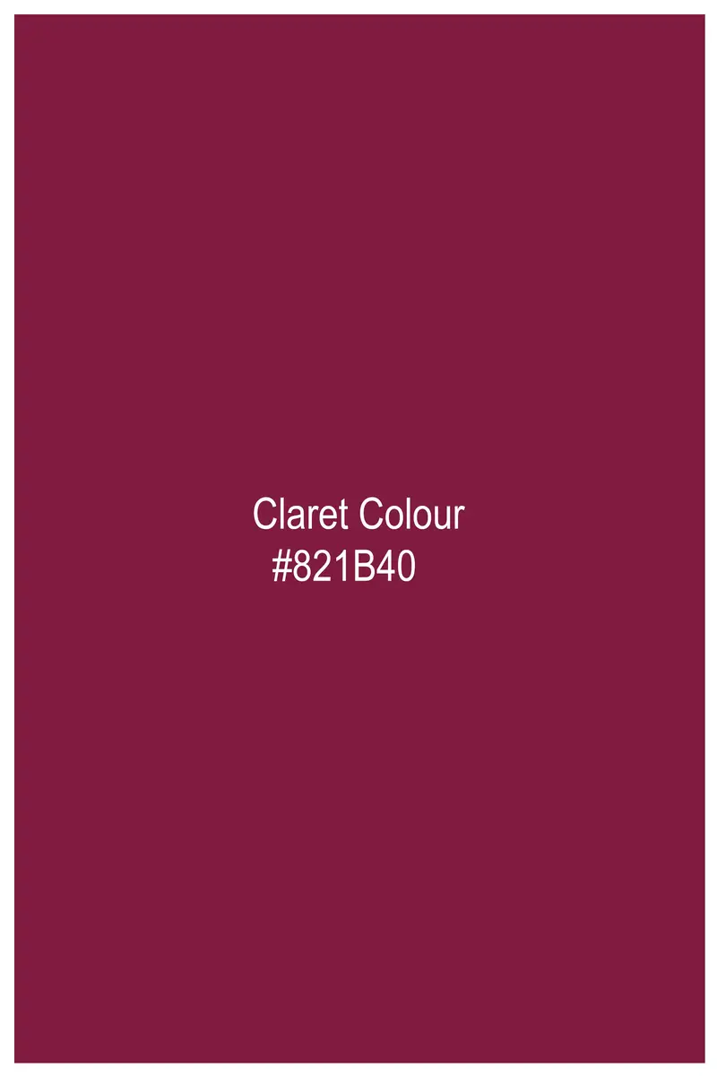 Claret Red Hand Painted Premium Cotton Designer Shirt 11