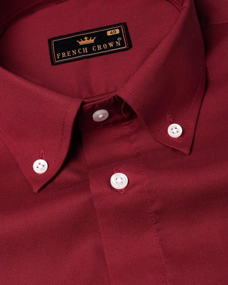 Claret Red Premium Cotton Shirt 1