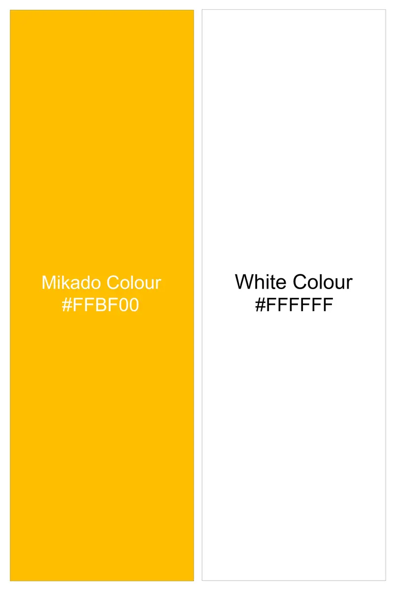 Clarivo-Mikado Yellow And Bright White Candy Striped Subtle Sheen Super Soft Premium Cotton Dress Shirt 7