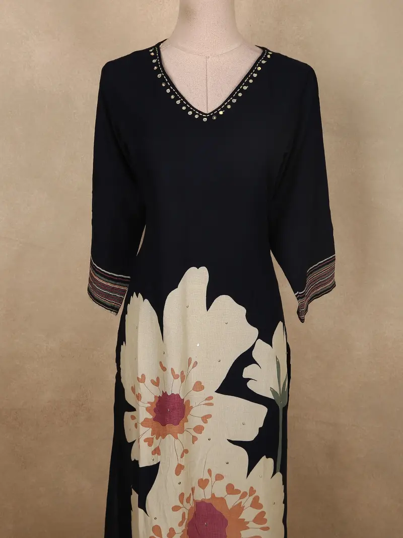 Classic Black Solid Design Cotton Co-Ord Set 2