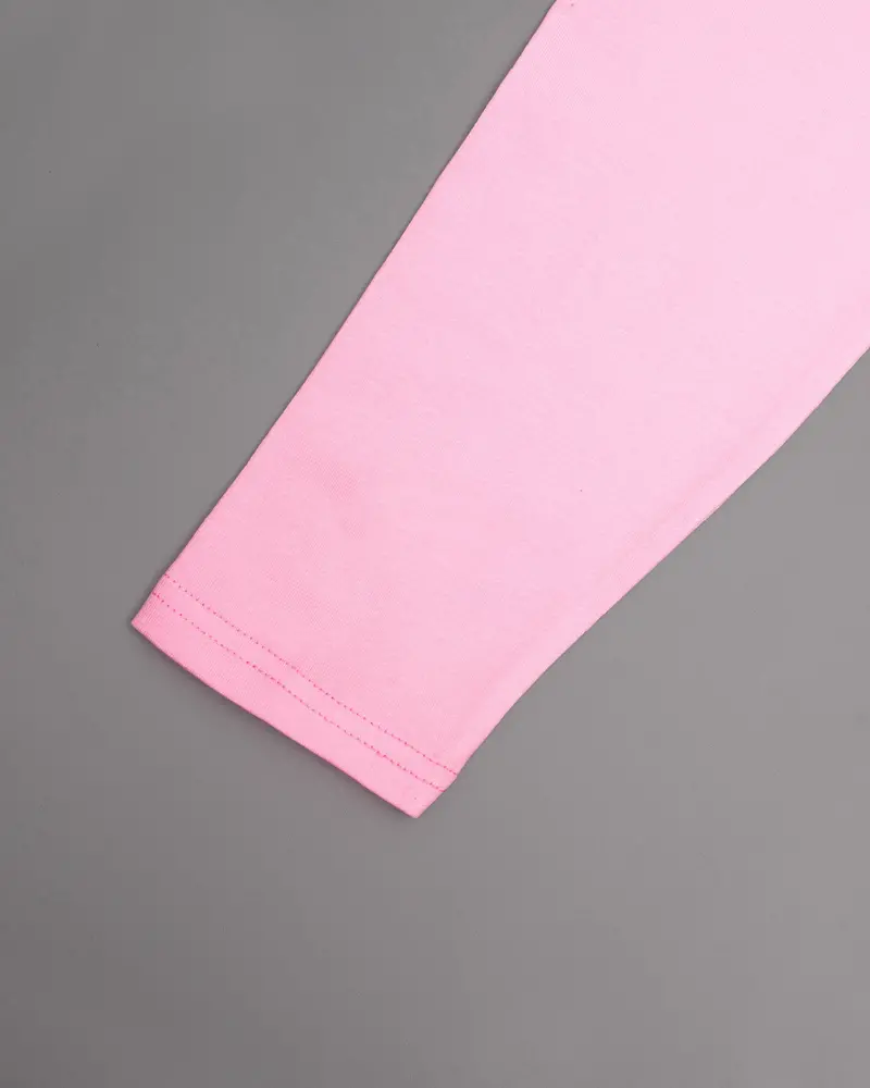 Classic Rose Pink Full-Sleeve Premium Cotton T-Shirt 5