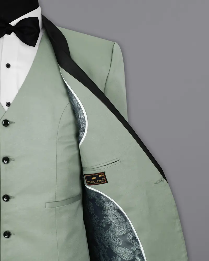 Clay Ash Green Wool Rich Tuxedo Blazer 7
