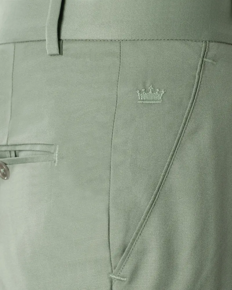 Clay Ash Green Wool Rich Tuxedo Suit 13