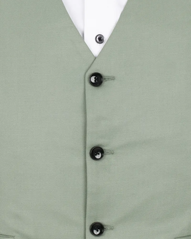 Clay Ash Green Wool Rich Tuxedo Suit 18