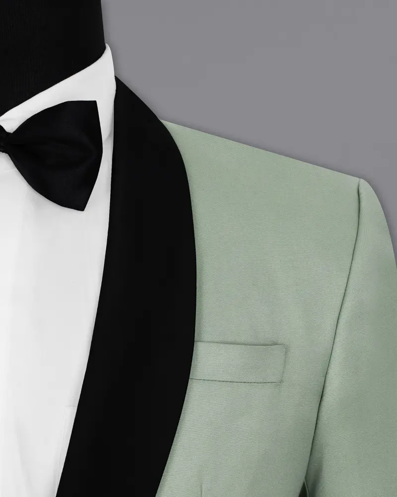 Clay Ash Green Wool Rich Tuxedo Suit 7